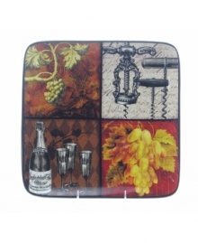 A fine vintage. With old-world corkscrew, grape and stemware prints, the Vintage Wine platter gives your table a warm and cozy wine-bar feel for serving a variety of food pairings. From Certified International's collection of serveware and serving dishes. A fine vintage. With old-world corkscrew, grape and stemware prints, the Vintage Wine platter gives your table a warm and cozy wine-bar feel for serving a variety of food pairings. From Certified International's collection of serveware and serving dishes.