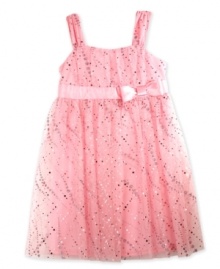 Wish I may, wish I might. She'll feel like her dreams have come true as she's floating around in this whimsical, sparkly dress from BCX. Wish I may, wish I might. She'll feel like her dreams have come true as she's floating around in this whimsical, sparkly dress from BCX.