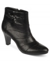 Pleating and buckle detail on the vamp of Life Stride's Yardly boots adds understated texture to this beautiful style.