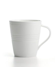 Two mix-and-match, ridged patterns-Sevenº and Fourº-combine to lend your table a modern, geometric aesthetic. Seven ring mug. From Lenox's dinnerware and dishes collection. Qualifies for Rebate Two mix-and-match, ridged patterns-Sevenº and Fourº-combine to lend your table a modern, geometric aesthetic. Seven ring mug. From Lenox's dinnerware and dishes collection. Qualifies for Rebate