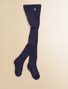 Pretty cable-knit tights keep little legs warm with full coverage.Smooth from waist to hips80% cotton/18% polyester/2% spandexMachine washImported Pretty cable-knit tights keep little legs warm with full coverage.Smooth from waist to hips80% cotton/18% polyester/2% spandexMachine washImported