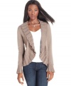 Who knew a sweater could be so flirty? Style&co.'s ruffled cardigan adds instant charm to any outfit.