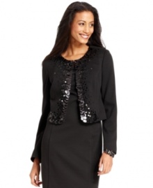 Charter Club's sequin jacket is the perfect companion to the little black dress.