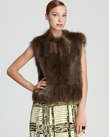 Add instant luxe to every look with this glamorous DIANE von FURSTENBERG vest of sumptuous fur.