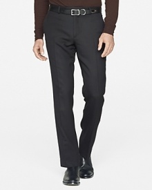 The sleek James pant is tailored in a trim silhouette of luxe wool twill with a slim, straight leg for a dapper aesthetic. The sleek James pant is tailored in a trim silhouette of luxe wool twill with a slim, straight leg for a dapper aesthetic.