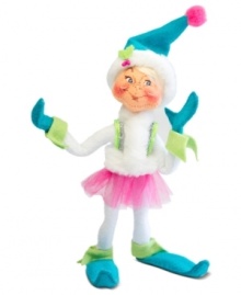 All is bright. See a whole new side of Santa's little helpers with an elf that dazzles in neon, glitter and tulle. With the unmistakable whimsy and soft, flexible features of Annalee dolls. All is bright. See a whole new side of Santa's little helpers with an elf that dazzles in neon, glitter and tulle. With the unmistakable whimsy and soft, flexible features of Annalee dolls.