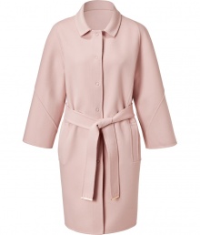 Finish your look on a feminine note with Emilio Puccis incredibly luxurious wool-cashmere coat, detailed with modern patchworked seaming and belted waistline for a flawless, modern tailored fit - Spread collar, seamed long sleeves, snapped front panel, side slit pockets, self-tie sash around the waist with engraved metal ends, patchworked seaming throughout - Loosely tailored fit - Team with a crisp white button-down, leather leggings and heels Finish your look on a feminine note with Emilio Puccis incredibly luxurious wool-cashmere coat, detailed with modern patchworked seaming and belted waistline for a flawless, modern tailored fit - Spread collar, seamed long sleeves, snapped front panel, side slit pockets, self-tie sash around the waist with engraved metal ends, patchworked seaming throughout - Loosely tailored fit - Team with a crisp white button-down, leather leggings and heels