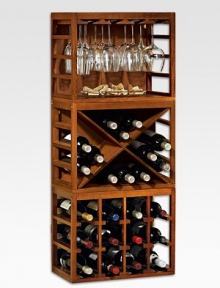 Stackable hardwood rack holds every type of wine glass, suspended upside down to prevent dust. Easily adjust the size and configuration of your collection by adding additional racks from this collection. Additional InformationShipping timeline for this itemThis item cannot be shipped via Rush, Next Business Day, Saturday delivery.This item cannot be shipped to a P.O. Box, APO/FPO or U.S. Territory. This item will ship directly from the vendor. Stackable hardwood rack holds every type of wine glass, suspended upside down to prevent dust. Easily adjust the size and configuration of your collection by adding additional racks from this collection. Additional InformationShipping timeline for this itemThis item cannot be shipped via Rush, Next Business Day, Saturday delivery.This item cannot be shipped to a P.O. Box, APO/FPO or U.S. Territory. This item will ship directly from the vendor.