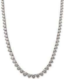 A sparkling delight. Adorn your neckline with Arabella's evening-ready necklace full of round-cut Swarovski zirconias (53 ct. t.w.) set in sterling silver. Approximate length: 16 inches. A sparkling delight. Adorn your neckline with Arabella's evening-ready necklace full of round-cut Swarovski zirconias (53 ct. t.w.) set in sterling silver. Approximate length: 16 inches.