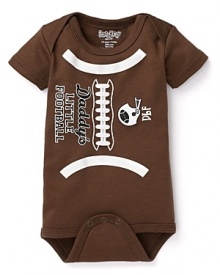 Your little bundle of joy can sport this football Sara Kety bodysuit all season long. Your little bundle of joy can sport this football Sara Kety bodysuit all season long.