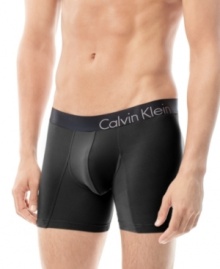 This boxer brief from Calvin Klein flexes its muscles with a bold, body-defining fit and microfiber stretch fabric to keep you supported from the office to the gym and beyond. This boxer brief from Calvin Klein flexes its muscles with a bold, body-defining fit and microfiber stretch fabric to keep you supported from the office to the gym and beyond.