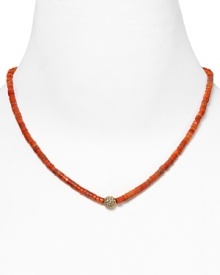 Subtly nod to this season's most in-demand colors with this beaded necklace from MICHAEL Michael Kors. It's simple design makes this a versatile take on vibrant style.