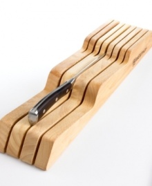 Give your knives a good home. Wusthof's wooden organizer not only stores and organizes your cutlery, it also protects your blades from the most common in-drawer damage. Limited lifetime warranty. Give your knives a good home. Wusthof's wooden organizer not only stores and organizes your cutlery, it also protects your blades from the most common in-drawer damage. Limited lifetime warranty.