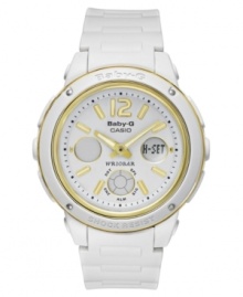 Look crisp this season with Baby-G's whiteout sport watch!