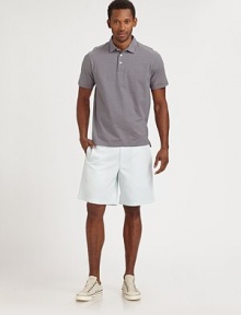 A neat, modern fit trimmed in cool, breathable cotton with fine stripe detail for instant style.Three-button placketCottonMachine washImported A neat, modern fit trimmed in cool, breathable cotton with fine stripe detail for instant style.Three-button placketCottonMachine washImported