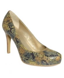 Whether patent or snake print, Bandolino's Eladia platform pumps are never boring. (Clearance)