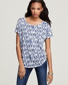 Soft Joie Top - Adia Ikat Zig Zag