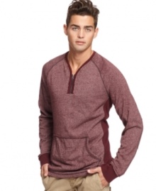 Drop some color into your cool with this zip front sweater from Bar III. Drop some color into your cool with this zip front sweater from Bar III.