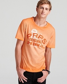 A colorful graphic tee in soft, comfortable cotton gives your look some crucial pop, perfect on weekends with a pair of blue jeans. A colorful graphic tee in soft, comfortable cotton gives your look some crucial pop, perfect on weekends with a pair of blue jeans.