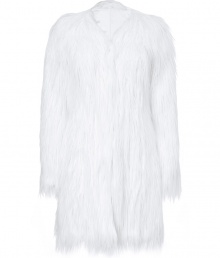 Make a dramatic statement on style in Rachel Zoes ultra glamorous textural vintage-style faux-fur coat - V-neckline, long sleeves, hidden snap closures, side slit pockets - Tailored straight fit - Team with skinnies and ankle boots, or wear over cocktail dresses with statement heels Make a dramatic statement on style in Rachel Zoes ultra glamorous textural vintage-style faux-fur coat - V-neckline, long sleeves, hidden snap closures, side slit pockets - Tailored straight fit - Team with skinnies and ankle boots, or wear over cocktail dresses with statement heels