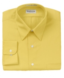 Fashioned in a convenient wrinkle free fabric, this sharp Van Heusen dress shirt will be a welcomed addition to your workweek attire. Fashioned in a convenient wrinkle free fabric, this sharp Van Heusen dress shirt will be a welcomed addition to your workweek attire.