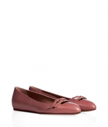 With their antique pink coloring and dainty double buckle detail, LAutre Choses pointy toe flats are a chic choice for dressing up feminine daytime looks - Softly pointed toe, double buckled front detail - Flat - Wear with everything from skinnies and tissue tees to printed skirts and silk tops