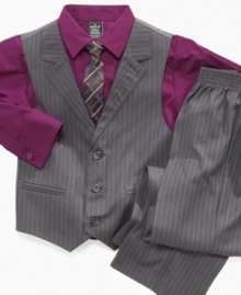 Hello handsome! This Sean John 4 piece suit will make your little guy a sweet stand-out. Hello handsome! This Sean John 4 piece suit will make your little guy a sweet stand-out.