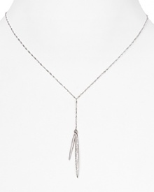 Crislu Platinum Double Quilly Necklace, 16 Crislu Platinum Double Quilly Necklace, 16