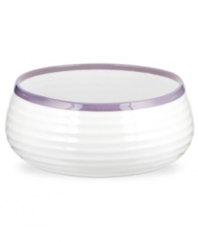 Distinctly ribbed Sophie Conran dinnerware sets your table with the charm of traditional hand-thrown pottery, but the durability of contemporary Portmeirion porcelain. Mix the banded Carnivale salad bowl with solid mulberry pieces. Distinctly ribbed Sophie Conran dinnerware sets your table with the charm of traditional hand-thrown pottery, but the durability of contemporary Portmeirion porcelain. Mix the banded Carnivale salad bowl with solid mulberry pieces.