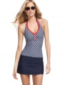 Feminine and flattering, this Nautica skirted swim bottom can be mixed and matched with various tops!