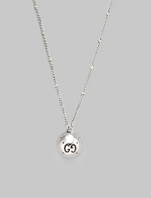From the Icon Collection. An understated white gold pendant suspended on a delicate bead chain.18K white gold Chain length, about 16 Pendant diameter, about ¼ Lobster clasp with 1 extender Made in Italy From the Icon Collection. An understated white gold pendant suspended on a delicate bead chain.18K white gold Chain length, about 16 Pendant diameter, about ¼ Lobster clasp with 1 extender Made in Italy