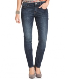 Here's the skinny on fall style - a curve-hugging fit and weathered wash make for the hottest denim style, from DKNY Jeans. Here's the skinny on fall style - a curve-hugging fit and weathered wash make for the hottest denim style, from DKNY Jeans.