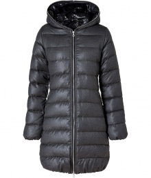 Sporty and sleek, this slim down coat from Duvetica is a cold weather must-have - Hood with decorative zipper trim, dual-zip front closure, long sleeves, gathered cuffs and hemline, zip pockets, quilted - Slim fit - Wear with a cashmere pullover, leather leggings or skinny jeans, and ankle booties Sporty and sleek, this slim down coat from Duvetica is a cold weather must-have - Hood with decorative zipper trim, dual-zip front closure, long sleeves, gathered cuffs and hemline, zip pockets, quilted - Slim fit - Wear with a cashmere pullover, leather leggings or skinny jeans, and ankle booties