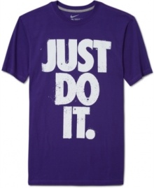 Obey the tee. Follow Nike's lead with the bold, signature graphics of this classic cotton t shirt. Obey the tee. Follow Nike's lead with the bold, signature graphics of this classic cotton t shirt.