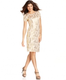 Shimmer and shine in Ellen Tracy's sequined dress. All you need are neutral pumps for an of-the-moment ensemble!