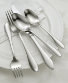 Set the table with elegance! This uniquely shaped flatware is sure to enhance both modern and traditional decor. Set the table with elegance! This uniquely shaped flatware is sure to enhance both modern and traditional decor.