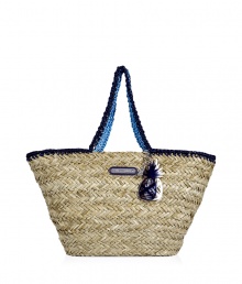 Nothing says summertime chic like this lovely woven seagrass bag from Juicy Couture - Large carryall style, top carrying handles, front logo detail - Perfect for park jaunts and beachside lounging Nothing says summertime chic like this lovely woven seagrass bag from Juicy Couture - Large carryall style, top carrying handles, front logo detail - Perfect for park jaunts and beachside lounging