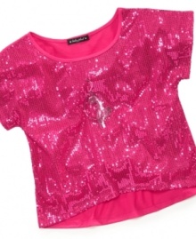 Shimmer on. Amp up her casual-day attire with a sequined tee by Baby Phat. Shimmer on. Amp up her casual-day attire with a sequined tee by Baby Phat.
