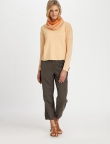 Super soft, a classic design with modern, exposed seams and ribbed trim for added texture.Round neckLong sleevesRelaxed fitPull-on styleRibbed trimAbout 23 from shoulder to hemLinenDry cleanImported Model shown is 5'10 (177cm) wearing US size Small. Super soft, a classic design with modern, exposed seams and ribbed trim for added texture.Round neckLong sleevesRelaxed fitPull-on styleRibbed trimAbout 23 from shoulder to hemLinenDry cleanImported Model shown is 5'10 (177cm) wearing US size Small.