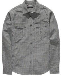 Trick of the eyes. Give your wardrobe some visual texture with this mini-check shirt from Ecko Unltd.