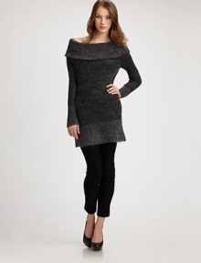 A cozy, shoulder-baring knit that is guaranteed to make a lasting first impression.Wide collarLong sleevesRib-knit detailsSlightly flared hemAbout 28 from shoulder to hem31% wool/24% viscose/21% nylon/16% mohair/7% cashmere/1% spandexDry cleanImported of Italian fabric Model shown is 5'10 (177cm) wearing US size Small. A cozy, shoulder-baring knit that is guaranteed to make a lasting first impression.Wide collarLong sleevesRib-knit detailsSlightly flared hemAbout 28 from shoulder to hem31% wool/24% viscose/21% nylon/16% mohair/7% cashmere/1% spandexDry cleanImported of Italian fabric Model shown is 5'10 (177cm) wearing US size Small.