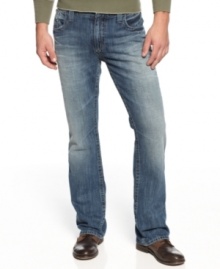 A classic that never fades. These boot cut jeans from INC International Concepts keep your denim style current. A classic that never fades. These boot cut jeans from INC International Concepts keep your denim style current.