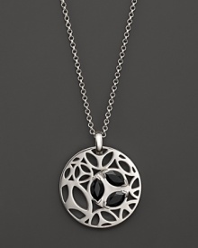 A bold sterling silver pendant glistening with faceted black onyx. By Di MODOLO. A bold sterling silver pendant glistening with faceted black onyx. By Di MODOLO.