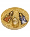 Deck the halls! Mouth-blown and hand-painted, this Holy Family ornament set featuring Joseph, Mary and Baby Jesus captures the essence of the Christmas story.