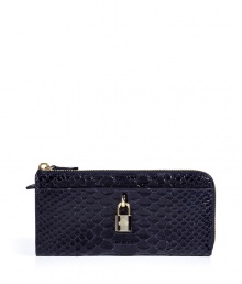 Add some luxe appeal to your everyday with this python-embossed wallet from It British brand Mulberry - Dual zip pockets, embossed leather, front logo lock detail, card slots and billfold - Perfect for everyday use or as a thoughtful gift Add some luxe appeal to your everyday with this python-embossed wallet from It British brand Mulberry - Dual zip pockets, embossed leather, front logo lock detail, card slots and billfold - Perfect for everyday use or as a thoughtful gift