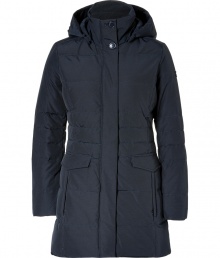Stylish and sporty, Woolrichs quilted Trenton down coat is a must for cool weather looks - Stand-up collar, removable hood, long sleeves, fitted ribbed knit cuffs, hidden two-way front zip and snapped panel, snapped flap pockets, quilted - Softly tailored fit - A versatile, classic coat perfect for both city streets and country slopes Stylish and sporty, Woolrichs quilted Trenton down coat is a must for cool weather looks - Stand-up collar, removable hood, long sleeves, fitted ribbed knit cuffs, hidden two-way front zip and snapped panel, snapped flap pockets, quilted - Softly tailored fit - A versatile, classic coat perfect for both city streets and country slopes