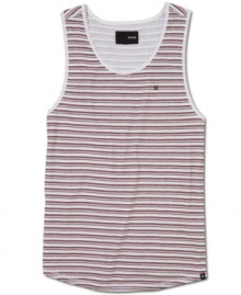 When the temperature rises, this striped tank from Hurley keeps you going strong. When the temperature rises, this striped tank from Hurley keeps you going strong.