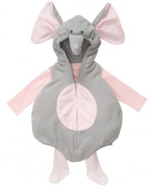 She'll be unforgettable in this darling, gentle 3-piece shirt, romper and tights elephant Halloween costume from Carter's. She'll be unforgettable in this darling, gentle 3-piece shirt, romper and tights elephant Halloween costume from Carter's.