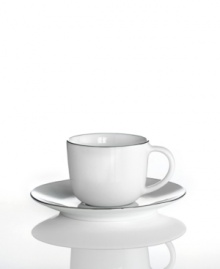 Simply elegant for everyday meals but with a banded edge that shines on formal tables, the Platinum Fine Line demi cup and saucer is a flawless choice for every occasion. Simply elegant for everyday meals but with a banded edge that shines on formal tables, the Platinum Fine Line demi cup and saucer is a flawless choice for every occasion.