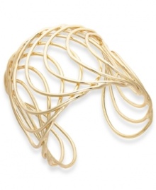 You'll go positively crazy for this latest trend. It's all about cuff love this season and INC International Concepts' circular cuff bracelet is no exception! Open-cut circles create a standout statement in a gold-plated mixed metal setting. Approximate diameter: 2-1/5 inches. You'll go positively crazy for this latest trend. It's all about cuff love this season and INC International Concepts' circular cuff bracelet is no exception! Open-cut circles create a standout statement in a gold-plated mixed metal setting. Approximate diameter: 2-1/5 inches.